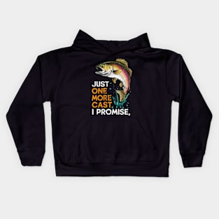 Just One More Cast I Promise Kids Hoodie